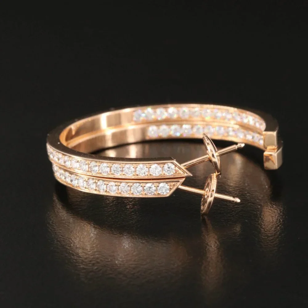 Cartier 18K 2.25 CTW Diamond Inside-Out Hoop Earrings